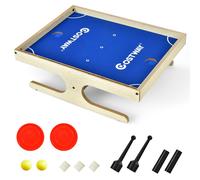 COSTWAY 45 x 33,5cm Table de jeu en bois pour 2 joueurs, avec 2 poignées magnétiques, 2 balles