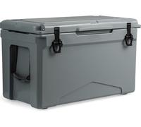 COSTWAY 47L Glacière isotherme portable, Récipient isotherme avec ouvre-bouteille & système d'évacuation, Glacière isotherme pour le transport de repas Anthracite