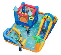 COSTWAY 5 en 1 Château Gonflable pour Enfants avec 50 Balles Mur d’Escalade, Piscine à Balles, 490 x 360 x 204 cm Sans Souffleur