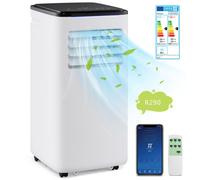 COSTWAY 5 en 1 R290 Climatiseur Mobile 9000 BTU, Refroidissement Chauffage, Déshumidificateur, Contrôle via APP WiFi, Minuterie 24h