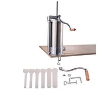 COSTWAY 5 kg Poussoir à Saucisses, Machine à Saucisse en Acier Inoxydable, Remplissage de Saucisse Inclus de 6 Tubes de Diamètre Différent