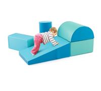 COSTWAY 5PCS Parcours Motricité Bébé en Mousse avec Housse en PU, Module Motricité Bébé avec Fermeture Clair & Formes Différentes, Jouets Éducatifs pour Ramper Grimper pour Enfants d'Âge Préscolaire…