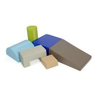 COSTWAY 6PCS Blocs de Construction en Mousse Fait en PU+EPE Colorée Jouets Educatifs pour Dvelopper Les Cpacités Mtrices des Enfants d'Âge Préscolaire, Bébés (Citron Vert)