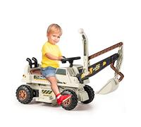 COSTWAY 6V Tractopelle Enfant Electrique avec Pelle & Siège Rotatif, Pelleteuse Electrique Enfants avec Lumières LED Musique, Espace de Rangement Caché, Charge 25KG, Excavateur Enfant de 3 Ans+(Gris)