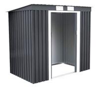 Abri de jardin Giantex abri de jardin en métal 4.79m² 213x130x173cm avec porte coulissante,2 fenêtres de ventilation
