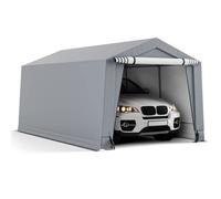 COSTWAY Abri Voiture Tente de Stockage 2,9 x 4,9 x 2,45m en Acier Galvanisé Porte Zippée Conception Imperméable pour SUV, Bateau