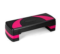 COSTWAY Aérobic Step Fitness Réglable en Hauteur 3 Niveaux 10/15/20CM avec Surface Antidérapant Capacité de Poids 250KG pour Maison/Gym Exercice/Bureau (Noir 3 Niveaux)