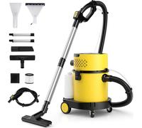 COSTWAY Aspirateur eau et poussière 1200W, 4en1 Aspirateur à cendres 17KPA Aspirateur industriel portable avec cuve 20+4L, filtre HEPA, télécommande & 9 accessoires