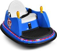 COSTWAY Auto-tamponneuse 6V pour enfants avec télécommande, véhicules électriques avec lumières colorées et musique, véhicules pour enfants 360 degrés, véhicule à siège pour enfants de 2 à 5 ans (bleu