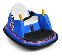 COSTWAY Auto Tamponneuse Électrique 360° 6V/4.5Ah pour Enfants 2-5 Ans, Télécommande 2,4 G,2 Moteurs Effet Sonore et Lumineux Bleu
