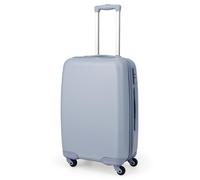 COSTWAY Bagage à Main 20" avec roulettes, Valise Coque Rigide en PC avec Poignée Autocollants Réglable en Hauteur Approuvé par Les Compagnies Aériennes, pour Vacances Voyages d’Affaires (Bleu)