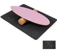 COSTWAY Balance Board en bois, planche d'équilibre en 8 couches de bois de haute qualité pressées, Balance Trainer Trickboard, rouleau en liège inclus, rose