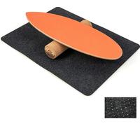 COSTWAY Balance Board en bois, planche d'équilibre, entraîneur d'équilibre Trickboard pour la maison, avec rouleau de liège, planche d'équilibre composée de 8 couches de bois pressées de haute qualité