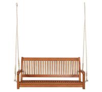 COSTWAY Balancelle de Jardin 2 Places Balançoire de Jardin 126 x 62 x 60 CM pour Terrasse Balcon Extérieur en Eucalyptus