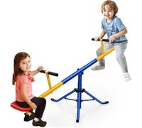 COSTWAY Balançoire à Bascule Tapecul pour Enfant Pivotante à 360° avec Pieds d'Arrêt Jouet d'Extérieur pour Jardin 3 - 8 ans