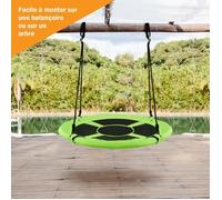 Costway Balançoire Nid D?Oiseau Rond Diamètre De 100 Cm Pour Charge Maximale 150 Kg