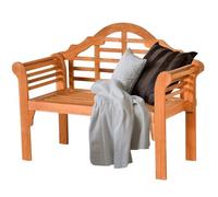 Costway Banc De Jardin Pliable En Bois D'eucalyptus 2 Places 123x54x96cm Banquette De Jardin Extérieure Pour Terrasse, Cour, Balcon Multicolore