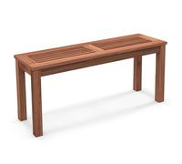 CostwayBanc de Jardin sans Dossier en Bois Siège à Lattes, 2 Places 100x30,5x47 CM Banquette Intérieur Extérieur