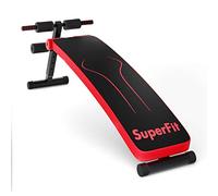 COSTWAY Banc de Musculation Pliable, Banc Abdominaux 4 Niveaux de Réglage en Hauteur, Charge Maximale 200 kg, pour Exercice Gymnastique à Domicile (Rouge)