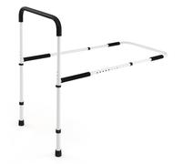COSTWAY Barre d'Assistance pour Lit Réglable en Hauteur, Barrière de Lit de Prévention des Chutes pour Personnes Âgées Handicapées et Seniors, Garde-Mains Charge 160 kg