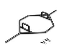 COSTWAY Barre de Piège Olympique Hexagonale Haltérophilie Diamètre 25 mm Charge 226KG avec Poignées Moletées Plates ou Surélevées