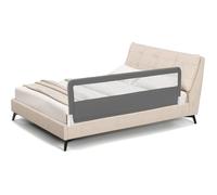 Costway Barrière De Lit Bébé Pliable 180 X 37 X 56 Cm Garde-Corps De Lit Avec Sangles Réglable Pour Matelas Angle Ajusté 180° Gris Multicolore