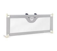 COSTWAY Barrière de Lit de Sécurité pour Bébé, Rail de Lit de Sécurité pour Tout-Petits, Réglable en Hauteur 72,5-101,5cm, Garde-Corps de Lit Respirant, Gris (175,5 x 25, Modèle 2)