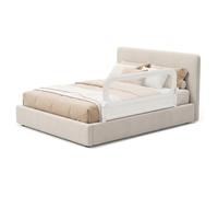 COSTWAY Barrière de Lit Enfant avec Sangles en Y, Barrière de Sécurité Pliable, Hauteur Réglable, Housse Amovible en Tissu Oxford, Maille Respirante, Base en U Robuste, Boucle (148x60cm,Blanc)