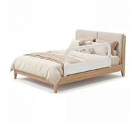 COSTWAY Barrière de Lit Enfant avec Sangles en Y, Barrière de Sécurité Pliable, Hauteur Réglable, Housse Amovible en Tissu Oxford, Maille Respirante, Base en U Robuste, Boucle (120x60cm,Blanc)
