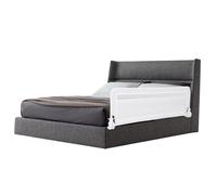 COSTWAY Barrière de Lit Enfants 120x42 cm avec Sangles, Barrière de Sécurité Pliable avec Tissu en Maille Respisante, Angle Réglable 0°à 180°& Cadre en Métal (120x42cm,Blanc)