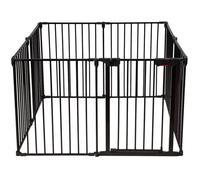 COSTWAY Barrière de Sécurité Enfant- Pare Feu Cheminée 500 cm - 8 Panneau Pliable-Système de Verrouillage -Assemblage Facile-Noir