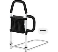 COSTWAY barrière de sécurité JH10016WH, barrière de lit, avec 2 poignées, sac et sangle de fixation, jusqu'à 136 kg - B