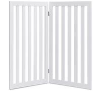 COSTWAY Barrière Modulable Pliable pour Animaux 2 Panneaux avec Charnières Flexibles 100x89CM Barrière de Sécurité pour Chien Blanc