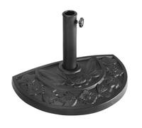 Costway Base De Parasol Semi-Circulaire Dia.50cm En Résine Pour Diamètre De 38mm Ou 48mm Pour Terrasse, Cour, Jardin Noir Multicolore