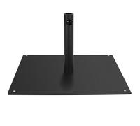 COSTWAY Base/Pied de Parasol Carré Lourd 50cm en Métal Enduite de Poudre pour Poteaux ?40/50mm avec 4 Patins Réglables pour Terrasse