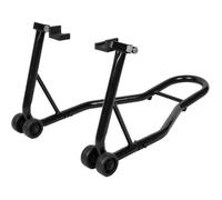 COSTWAY Béquille Arrière Moto Lève Moto Arrière avec Bras Réglable Support de Roue Moto sur Roulettes en Acier Noir