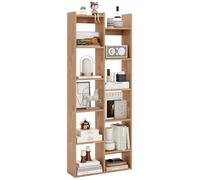 COSTWAY Bibliothèque, Etagère à 12 Niveaux, 10 Compartiments Ouverts, Bibliothèque de Cloison en Forme d'arbre, Meuble de Rangement Anti-Basculement, pour Salon, Chambre, Bureau (Naturel)
