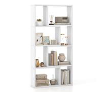 COSTWAY Bibliothèque Étagère à 8 Compartiments Ouvertes, Meuble de Rangement avec Kits Anti-basculement, Bibliothèque de Cloison pour Salon, Chambre, Bureau, 20 x 60 x 120 cm (Blanc)