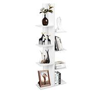 COSTWAY Bibliothèque Forme Arbre à 8 Niveaux, Étagère de Rangement pour Enfants, Présentoir Multifonctionnel pour CD, Albums, Livres, Plantes, pour Salon, Bureau, Chambre d'enfant (Blanc)