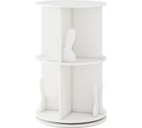 COSTWAY bibliothèque pivotante, étagère pour enfants avec 2 niveaux & séparations en forme de lapin, bibliothèque pour enfants, étagère à jouets, salle de jeux, 40x40x65cm, blanc