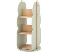 COSTWAY Bibliothèque pour enfants, étagère tournante pour enfants avec 3 niveaux & 5 compartiments ouverts, étagère pour chambre d'enfant, étagère tournante pour jouets indépendante