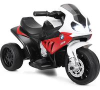 COSTWAY BMW 6V Moto pour enfants, moto avec roues stabilisatrices et phares, mode musique, moto pour enfants de 18 à 36 mois, rouge