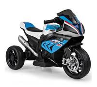 COSTWAY BMW Moto Électrique 6V pour Enfants 3-8 Ans 3 km/h, USB Musique Lumineux, Cadeau Idéal Noël pour Enfants, Bleu