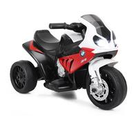 CostwayMoto Electrique pour Enfants à 3 Roues avec Phare Lumineux Musiques 6 V / 4Ah 2,5 Km/h pour Garçons et Filles 18-36 Mois Rouge