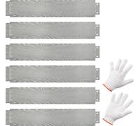 COSTWAY Bordure de pelouse en 6 parties, 6m de long, bordure de tonte Bordure de parterre, DIY parterre surélevé Métal galvanisé Argent 110x20cm