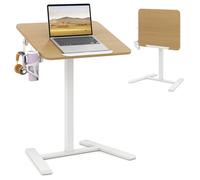 COSTWAY Bureau Mobile Pliable pour PC avec Plateau Inclinable à 90°pour Travailler Assis-Debout