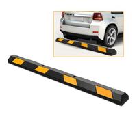 COSTWAY Butée de Stationnement 184 x 15 x 10 cm, Butée de Roue en Caoutchouc avec Bande Réfléchissante Jaune Charge 3000 KG, pour Garage Parking, Voiture Camion Remorque