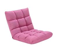 Costway Canapé Paresseux Pliable, Chaise De Sol Rembourrée D¿Éponge, Dossier Inclinable À 14 Positions, 106,5 X 55,5 X 10 Cm, Rosé Rose