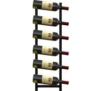COSTWAY Casier à vin mural pour 6 bouteilles de vin, porte-bouteilles en métal, casier à bouteilles industriel, casier de rangement noir