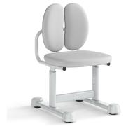 COSTWAY Chaise de Bureau Enfant avec Hauteur Réglable & Dossier Ergonomique, Fauteuil de Bureau avec Maille Respirante & Patins Ajustables, Charge 100kg pour Filles Garçons de 6-12 Ans (Gris)